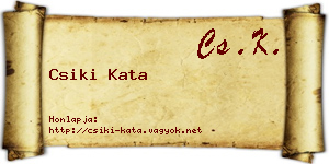 Csiki Kata névjegykártya